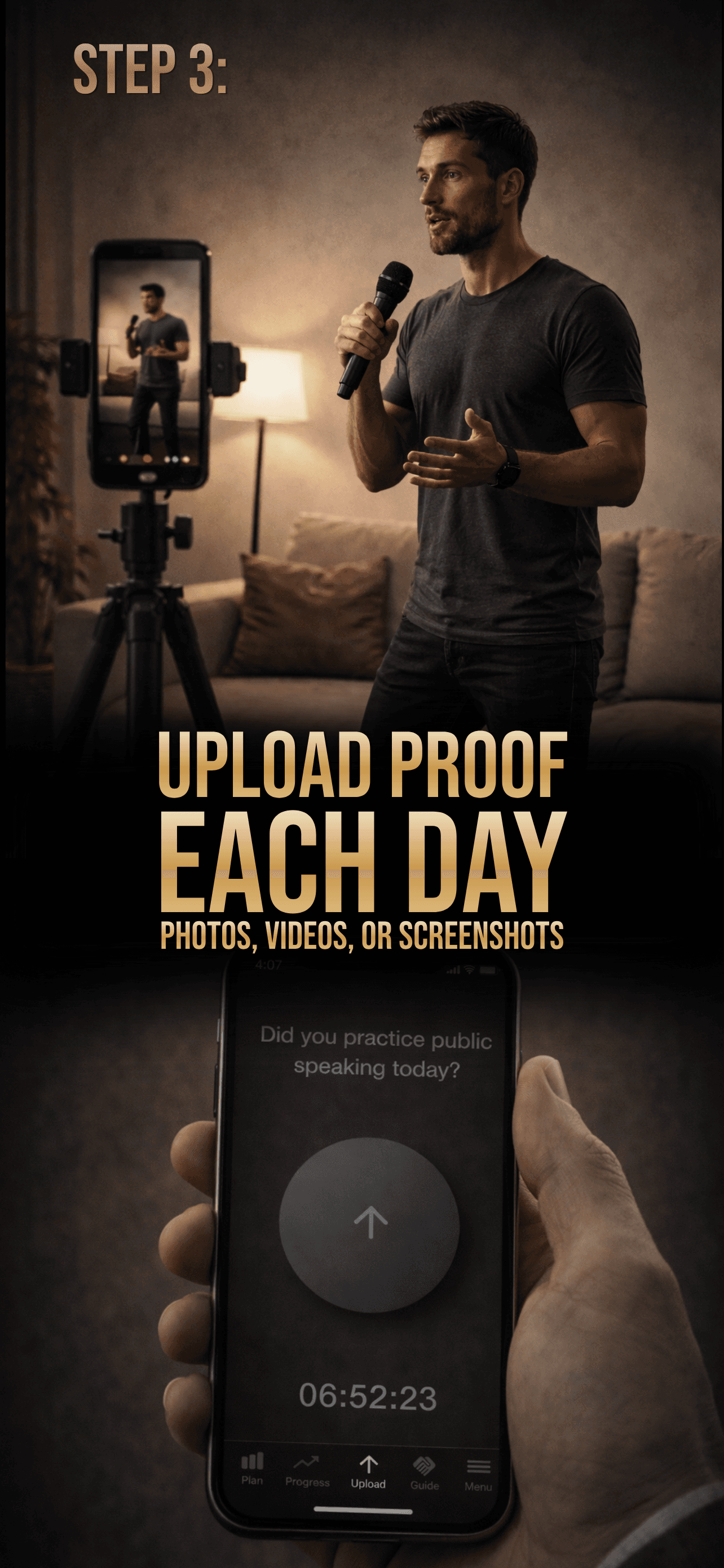 Protagonist app proof upload screen